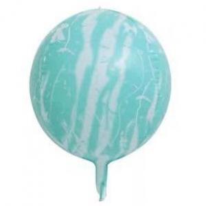 22 Inch 4D Marble Round Shape Foil Balloon Tiffany Blue (1PCS)