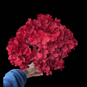 Artificial Flower Big Hydrangea Red Bunch