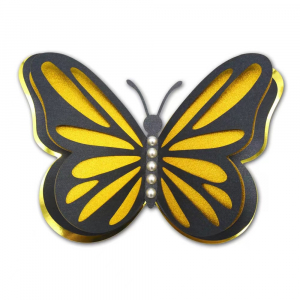 DIY Butterfly Black & Gold (22cm)